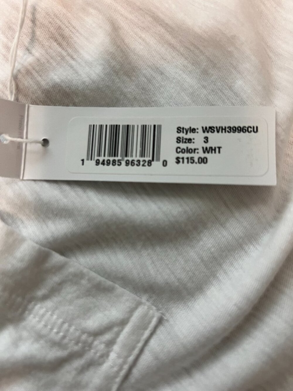 James Perse Pocket Tee | White Cotton Modal | Size 3 / XL | NWT - Picture 5 of 6